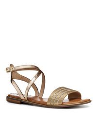 Geox Sandały D Sozy Plus D55DQF 02JN0 C2E2L Złoty. Kolor: złoty. Materiał: skóra #5