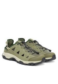 salomon - Salomon Sandały Alhama L47786400 Zielony. Kolor: zielony. Materiał: skóra #4