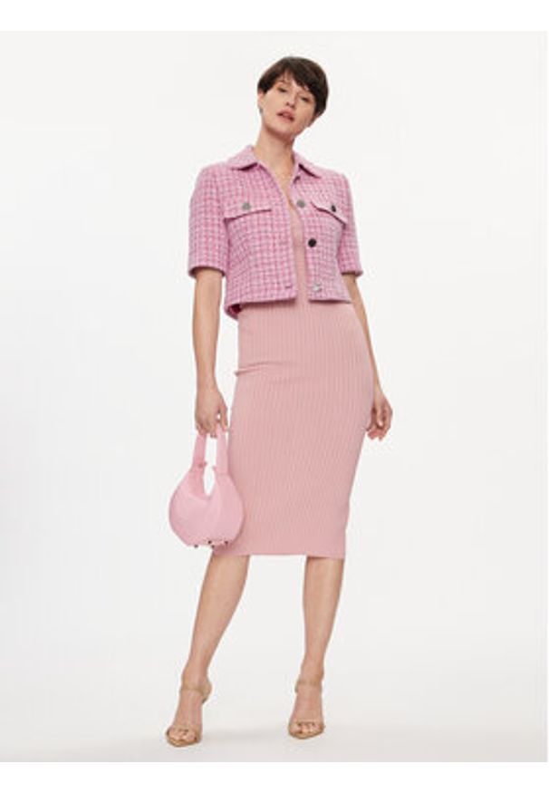 Liu Jo Marynarka MA4184 T4440 Różowy Regular Fit. Kolor: różowy. Materiał: bawełna