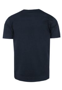 Męski T-Shirt - Pako Jeans - Granatowa z Niewielkim Nadrukiem. Okazja: na co dzień. Kolor: niebieski. Materiał: bawełna. Wzór: nadruk. Styl: casual