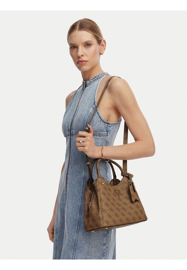 Guess Torebka Meridian II HWSG69 74050 Brązowy. Kolor: brązowy. Materiał: skórzane