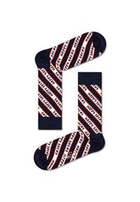 Happy-Socks - Happy Socks Skarpety wysokie unisex HPP01-6500 Granatowy. Kolor: niebieski. Materiał: materiał #3