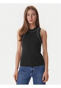 DKNY Top DJ5T1694 Czarny Slim Fit. Kolor: czarny. Materiał: bawełna #1