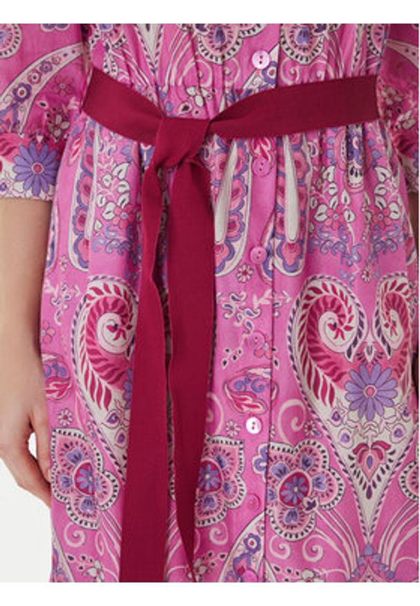 Luisa Spagnoli Sukienka koszulowa Pampa 543211 Różowy Regular Fit. Kolor: różowy. Materiał: bawełna. Typ sukienki: koszulowe