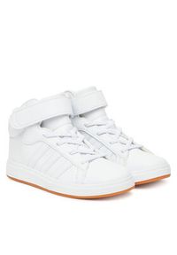 Adidas - adidas Sneakersy Grand Court Mid K JR0803 Biały. Kolor: biały. Materiał: skóra #5