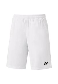 YONEX - Spodnie badminton męskie Yonex YM0030WH. Kolor: biały. Materiał: materiał, syntetyk. Długość: krótkie