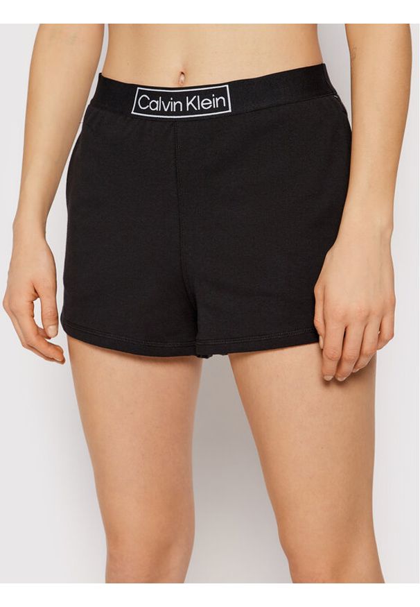 Calvin Klein Underwear Szorty piżamowe 000QS6799E Czarny Regular Fit. Kolor: czarny. Materiał: bawełna