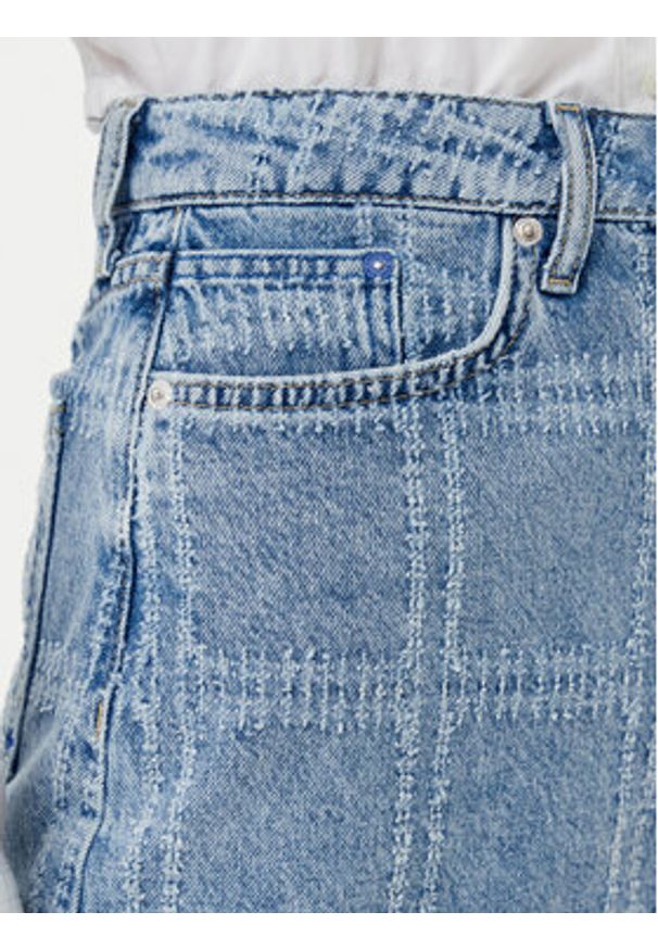 Karl Lagerfeld Jeans Spódnica jeansowa A2W12013 Niebieski Regular Fit. Kolor: niebieski. Materiał: bawełna