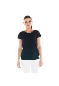 LEONE 1947 APPAREL - Podstawowy t-shirt damski. Kolor: czarny. Materiał: tkanina. Sport: fitness