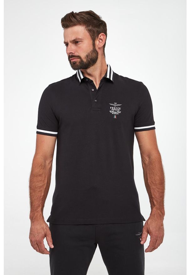 Aeronautica Militare - Polo męskie AERONAUTICA MILITARE. Typ kołnierza: polo