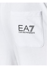 EA7 Emporio Armani Spodnie dresowe 8NPPC3 PJ05Z 1101 Biały Slim Fit. Kolor: biały. Materiał: bawełna #4