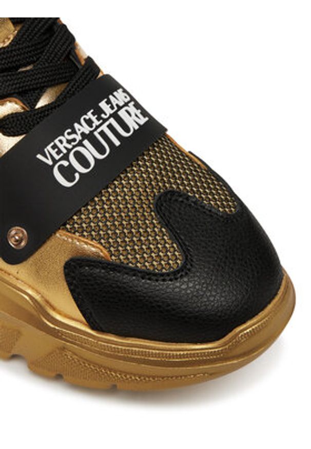 Versace Jeans Couture Sneakersy 79YA3SC4 Czarny. Kolor: czarny. Materiał: skóra