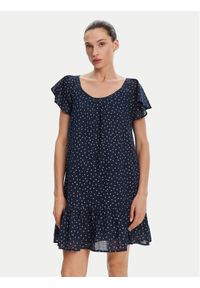 Pepe Jeans Sukienka codzienna Dafne PL953709 Granatowy Regular Fit. Okazja: na co dzień. Kolor: niebieski. Materiał: bawełna. Typ sukienki: proste. Styl: casual