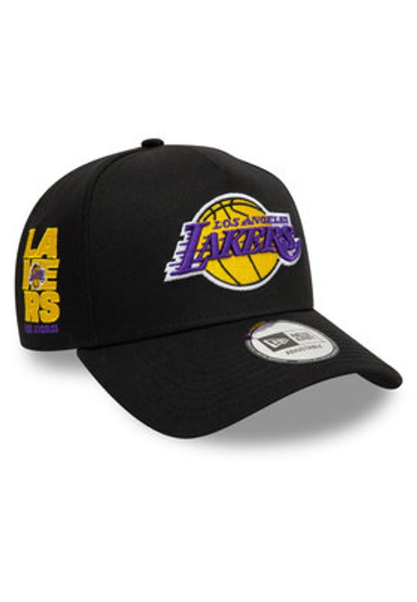 New Era Czapka z daszkiem Los Angeles Lakers NBA Patch A-Frame 60595228 Czarny. Kolor: czarny. Materiał: materiał, bawełna