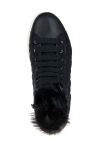 Geox sneakersy skórzane D LAURESSA A kolor czarny D3624A 00085 C9999. Nosek buta: okrągły. Zapięcie: sznurówki. Kolor: czarny. Materiał: skóra. Styl: klasyczny #4