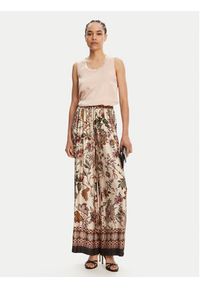 ViCOLO Spodnie palazzo TD0829 Beżowy Wide Leg. Kolor: beżowy. Materiał: syntetyk #5