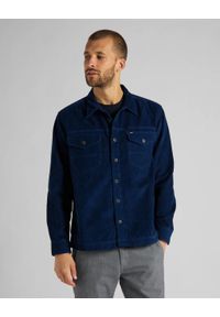 Lee - LEE LOCO PATCH OVERSHIRT RELAXED FIT MĘSKA KOSZULA SZTRUKSOWA WASHED BLUE L68KTQLR 112117181. Materiał: sztruks #1