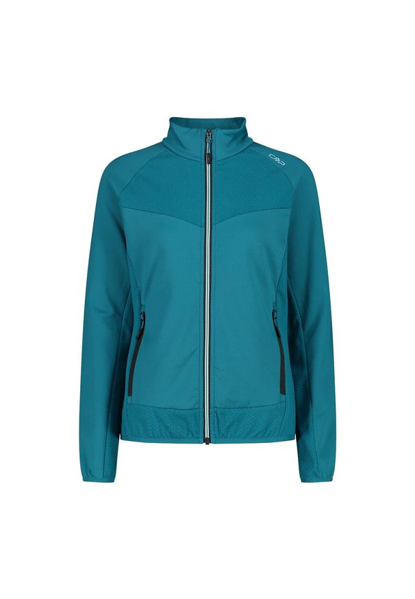 Bluza damska turystyczna CMP 34E2966. Okazja: na co dzień. Kolor: zielony. Styl: casual, sportowy. Sport: turystyka piesza