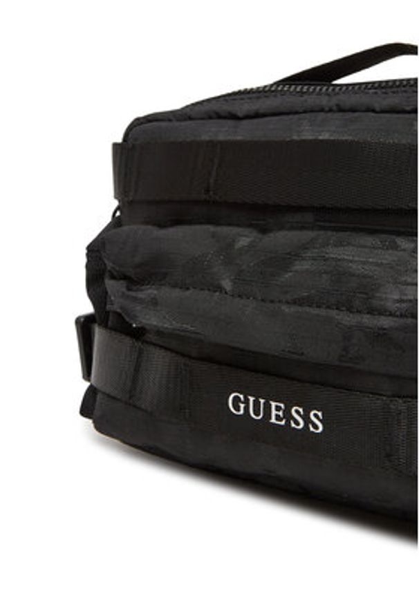 Guess Saszetka nerka HMASNC P5337 Czarny. Kolor: czarny. Materiał: materiał