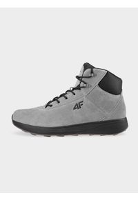 4f - Buty zimowe ELEMENT skórzane męskie - szare. Okazja: na co dzień. Wysokość cholewki: przed kolano. Kolor: szary. Materiał: skóra. Szerokość cholewki: normalna. Sezon: zima. Styl: casual #1