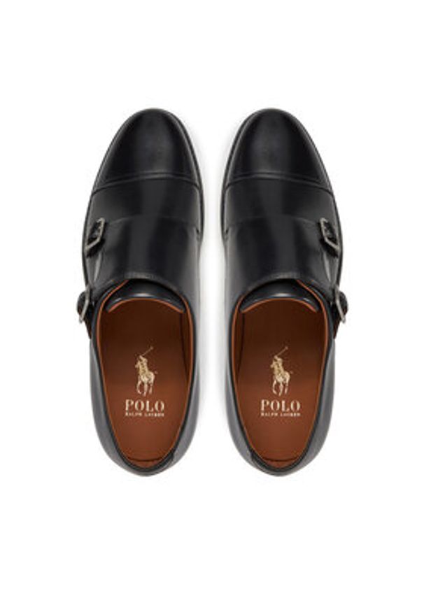 Polo Ralph Lauren Półbuty Asher Dbl Mk 803945278001 Czarny. Kolor: czarny. Materiał: skóra