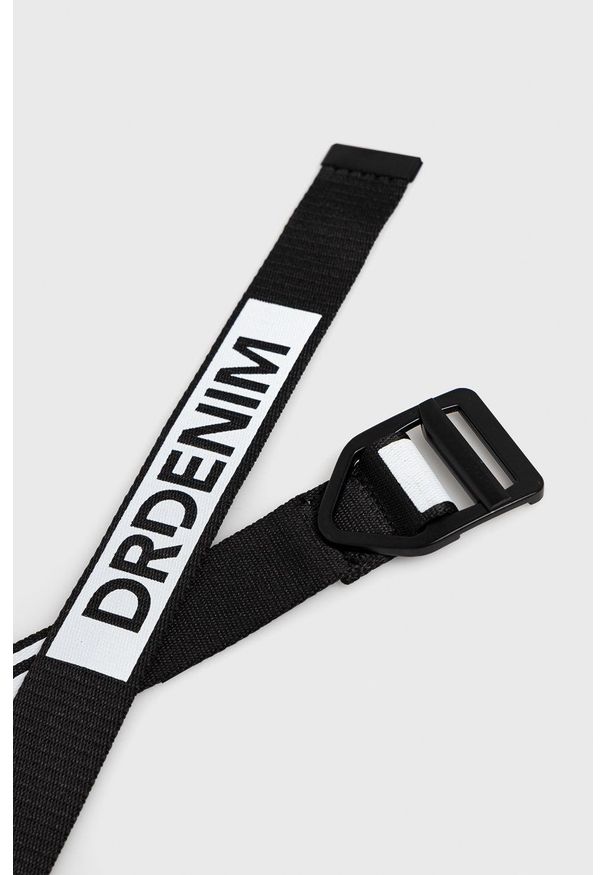 Dr. Denim - Pasek. Kolor: czarny. Materiał: denim
