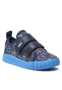 Sneakersy Bibi Comfy 1157012 Print/Dinosaur. Kolor: niebieski. Materiał: materiał. Wzór: nadruk