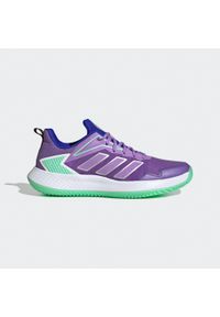 Buty tenisowe damskie Adidas Defiant Speed na mączkę ceglaną. Materiał: poliester, kauczuk. Szerokość cholewki: normalna. Sport: tenis