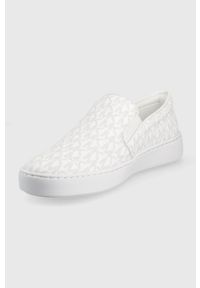 Michael Kors tenisówki KEATON SLIP ON kolor biały. Nosek buta: okrągły. Zapięcie: bez zapięcia. Kolor: biały. Materiał: guma