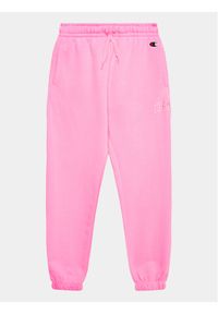 Champion Spodnie dresowe 404656 Różowy Regular Fit. Kolor: różowy. Materiał: bawełna, syntetyk #1
