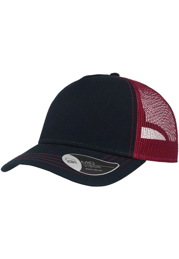 ATLANTIS - Rapper Canvas 5 Panel Trucker Cap. Kolor: czerwony, brązowy, niebieski, wielokolorowy