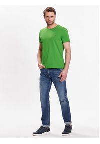 TOMMY HILFIGER - Tommy Hilfiger T-Shirt Stretch MW0MW10800 Zielony Extra Slim Fit. Kolor: zielony. Materiał: bawełna #5