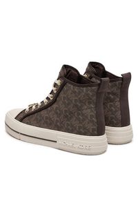 MICHAEL Michael Kors Trampki Evy High Top 43F4EYFE5B Brązowy. Kolor: brązowy. Materiał: skóra #6