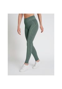 Damskie legginsy mid-rise Hummel TE Christel. Kolor: zielony, wielokolorowy, szary #1