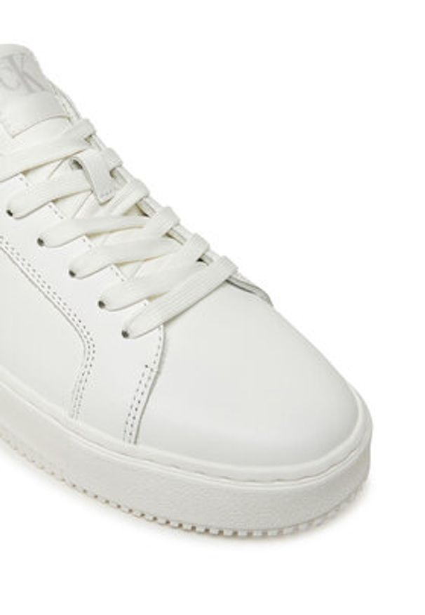 Calvin Klein Jeans Sneakersy YW0YW01872 Biały. Kolor: biały. Materiał: skóra