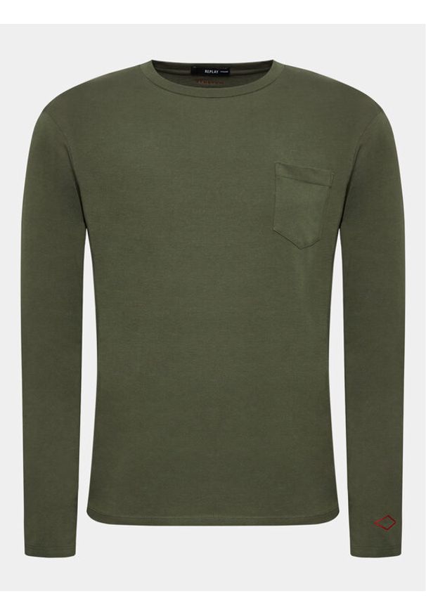 Replay Longsleeve M6653.000.23352P Khaki Regular Fit. Kolor: brązowy. Materiał: bawełna. Długość rękawa: długi rękaw