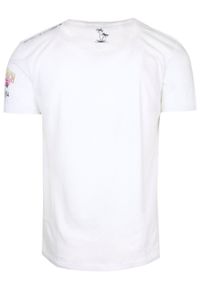 Brave Soul - T-Shirt Bawełniany Biały z Nadrukiem, MIAMI BEACH, Okrągły Dekolt -BRAVE SOUL. Okazja: na co dzień. Kolor: biały. Materiał: bawełna. Wzór: nadruk. Styl: casual