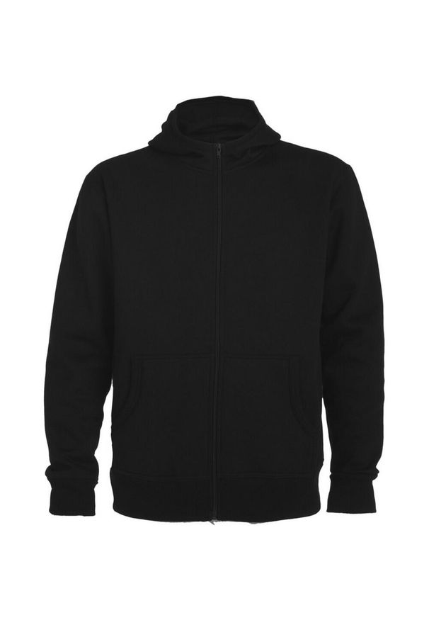 ROLY - Męska Bluza Z Kapturem Montblanc Full Zip. Typ kołnierza: kaptur. Kolor: czarny