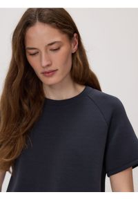 Reserved - T-shirt z modalem - ciemnoszary. Kolor: szary. Materiał: dzianina #1