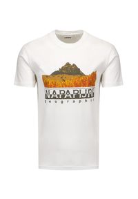 Napapijri - T-shirt NAPAPIJRI SETT SS. Materiał: bawełna. Wzór: nadruk #1