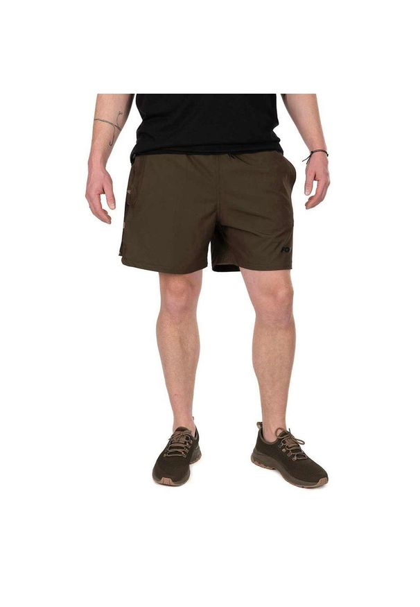 FOX - Spodenki Szorty Wędkarskie Męskie Fox Khaki Camo Swim Shorts. Kolor: wielokolorowy