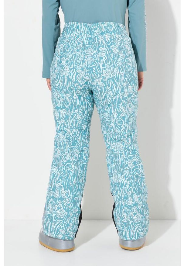 ULLA POPKEN - Damskie Spodnie narciarskie wodoodporny regulowane zapięcie na rzep z recyklingu. Kolekcja: plus size. Kolor: zielony. Materiał: elastan, poliester, materiał. Sezon: zima. Sport: narciarstwo