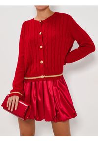 Sinsay - Rozpinany sweter na guziki - czerwony. Kolor: czerwony #1