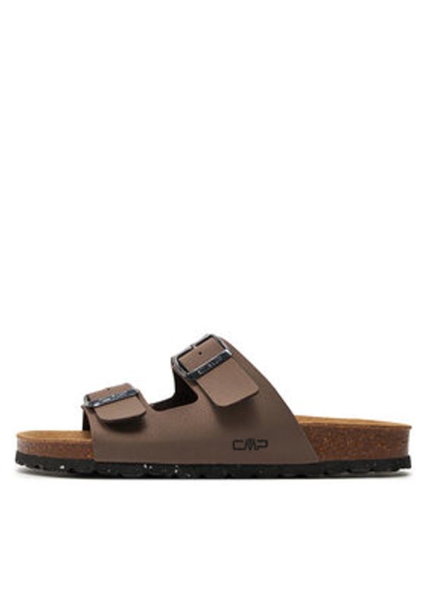 CMP Klapki Eco Thalitha Wmn Slipper 3Q91016 Brązowy. Kolor: brązowy. Materiał: skóra
