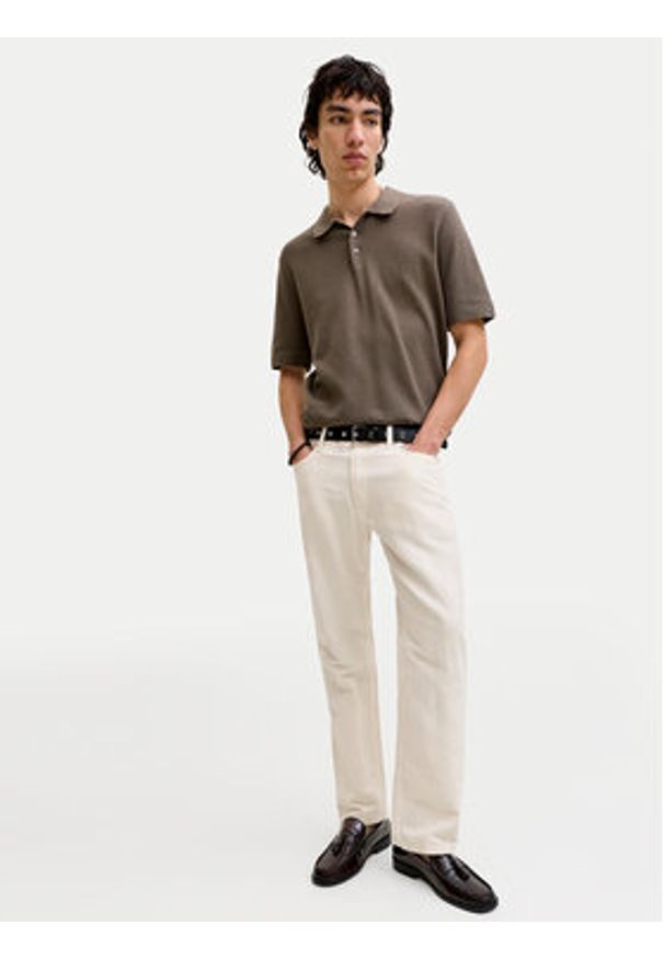 Jack & Jones Spodnie materiałowe Chris 12293296 Beżowy jasny Loose Fit. Kolor: beżowy. Materiał: bawełna