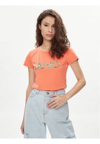 Liu Jo T-Shirt VA4105 JS003 Pomarańczowy Regular Fit. Kolor: pomarańczowy. Materiał: bawełna #1