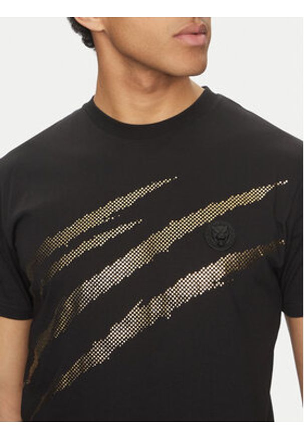 Plein Sport T-Shirt SAEC MTK8008 STE001N Czarny Regular Fit. Kolor: czarny. Materiał: bawełna. Styl: sportowy