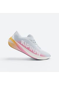KIPRUN - Buty do biegania damskie Kiprun 500 Premium. Kolor: wielokolorowy, pomarańczowy, żółty, różowy, szary, niebieski. Sport: bieganie