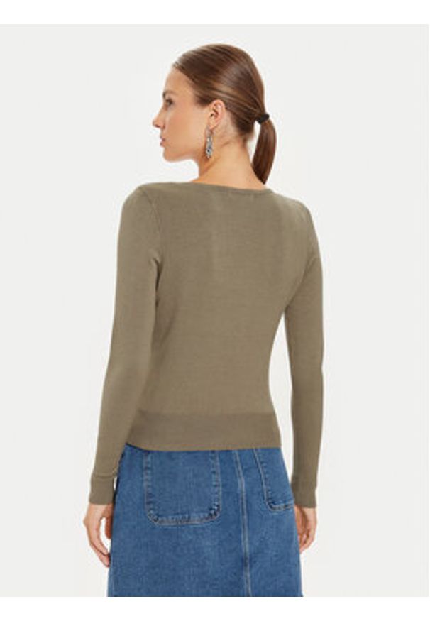 only - ONLY Sweter Venice 15333990 Brązowy Regular Fit. Kolor: brązowy. Materiał: wiskoza