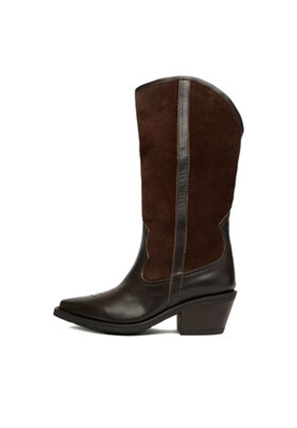 Badura Kowbojki EO-BAYLOR-07101 Brązowy. Kolor: brązowy. Materiał: zamsz, skóra